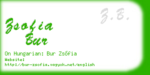 zsofia bur business card